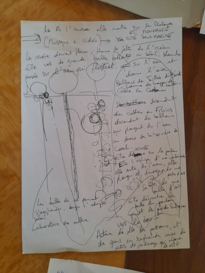 Delphine Descombin, feuille de notes 3/3 (Conte d'un futur commun)