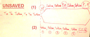 Rythmique d'Unsaved, visuel 'Takam'